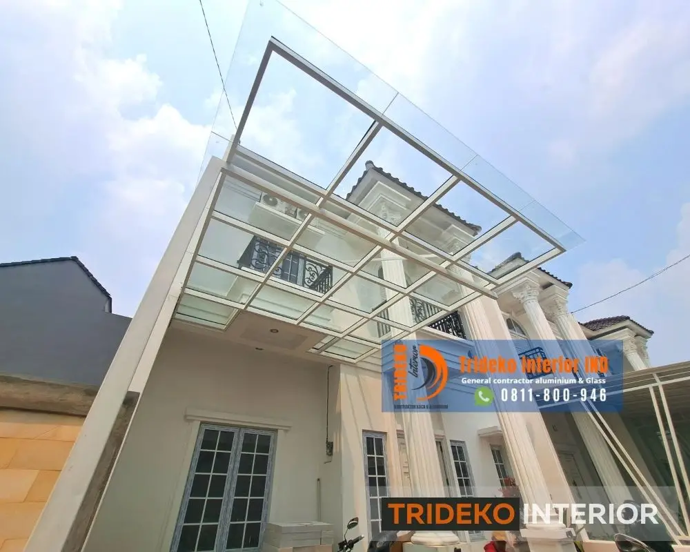 Atap Carport canopy kaca