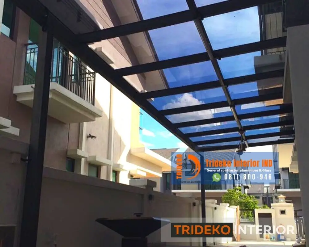 kanopi kaca tempered laminated