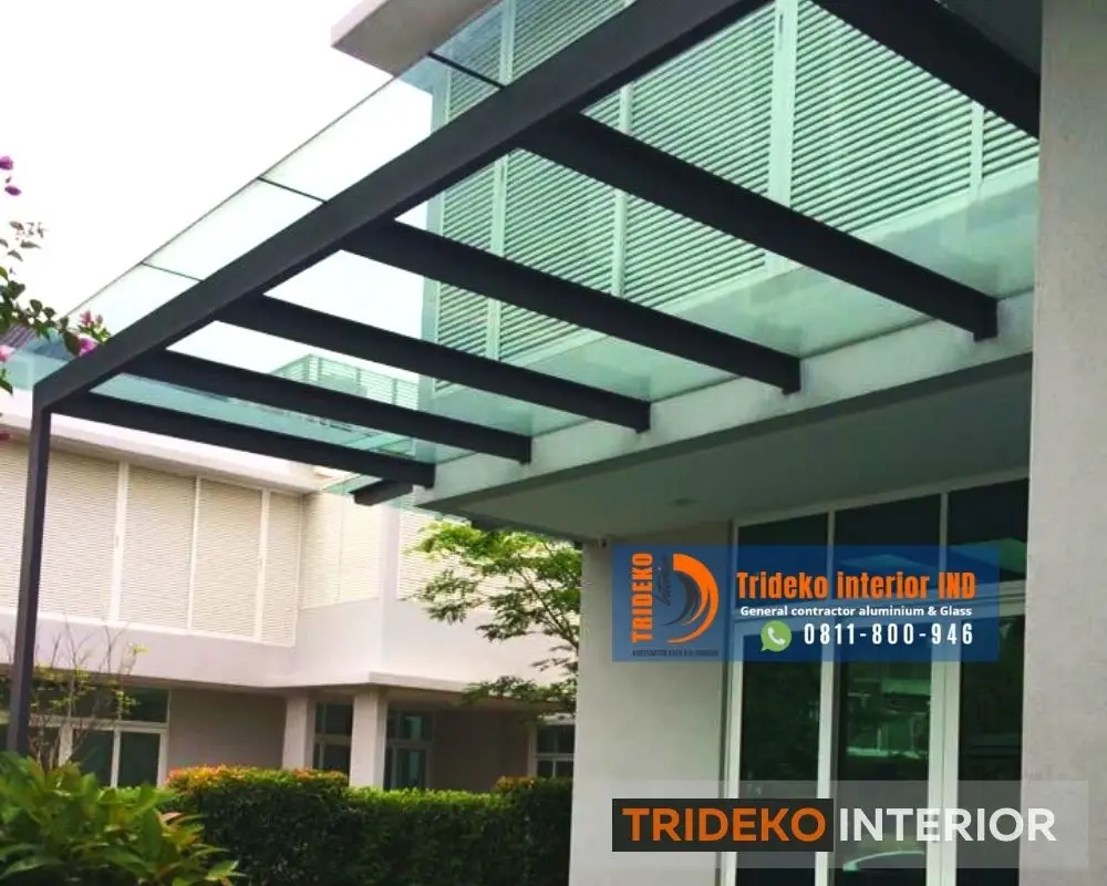 kanopi kaca tempered laminated