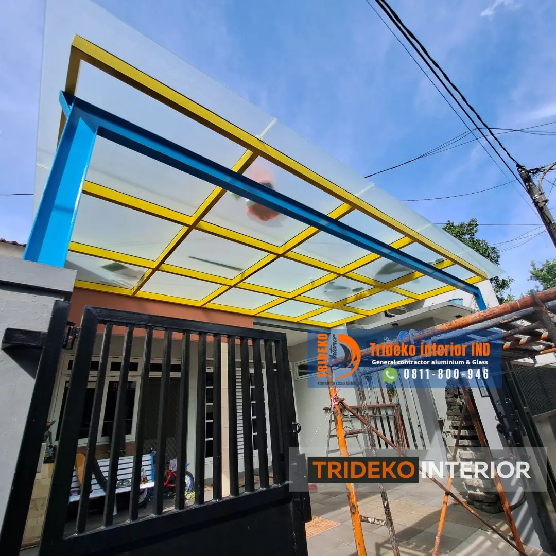 Atap Carport Kaca Sandblast